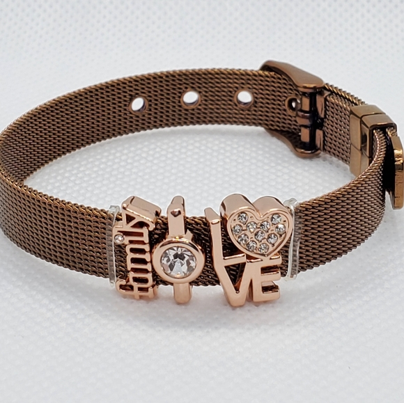 5⭐ rated💗 Coffee/Rose Gold Family Themed Bracelet - Picture 3 of 7